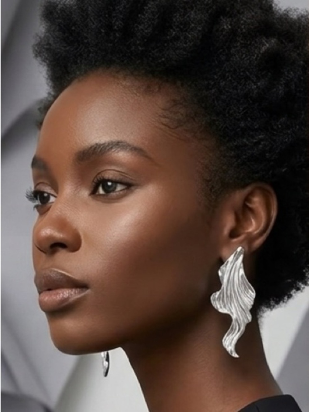 Contemporary Silver Flow Drop Earrings - Women Jewelry